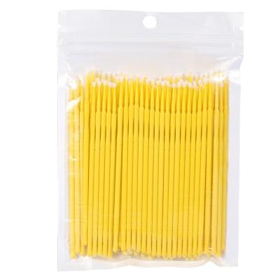 China Dental Disposable Micro Swab Fiber Tip Fiber Tip Cotton Applicator Plastic Bonding Micro Applicator for sale