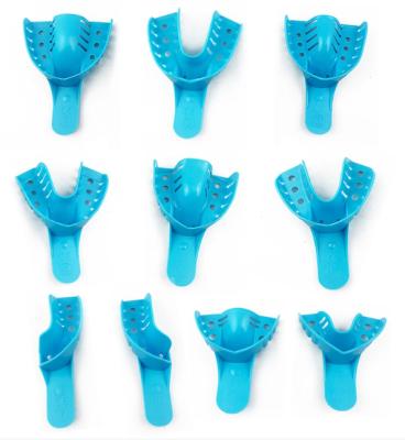 China China Popular Plastic Disposable Consumables Dental Teeth Impression Trays 10 Pieces Per Set Impression Tray for sale