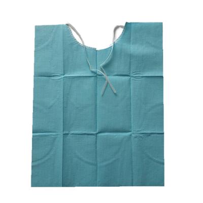 China 2ply Paper +1ply Film Disposable Dental Bib With Tie Clip Medical Disposable Materials Dental Bibs for sale