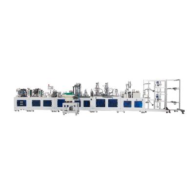 China Factory PLC Microcomputer Control Mask Making Machine Automatic Headband Folding Mask Machine for sale