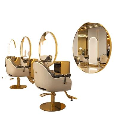 China Modern Bojue high-quality aluminum alloy frame 80*80 round LED emitting circular mirror with upper and lower corners for sale