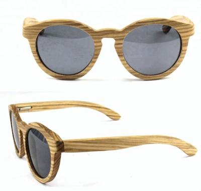 China Wood Sunglasses Round Polarized Wood Frame Lenses New By Leses UV400 Sun 2020 Style Fashion Sunglasses Brand for sale