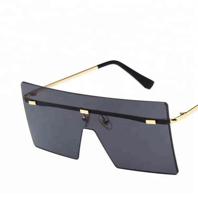 China Metal Sunglasses Copper Sunglasses 2018 Big Frame Rectangle Fashion Trendy Metal Sunglasses for sale