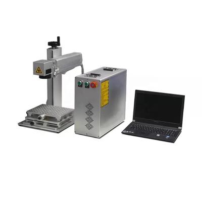 China Air-cooled Mini size Max desktop fiber laser marking machine 50W for marking metal for sale