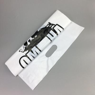 China 13x17 White Black Die-cut handle mailing bag, Handle bags carry bag. poly shipping bags for sale