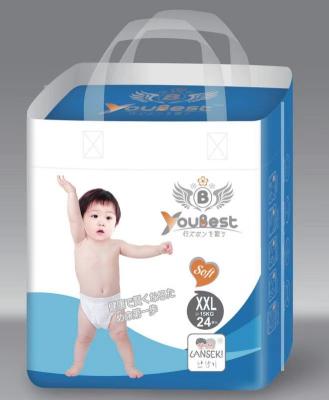 China YOUBEST Printed In Stock Cheap Price Smooth Baby Diaper Pants Super Absorbent Disposable Diaper for sale