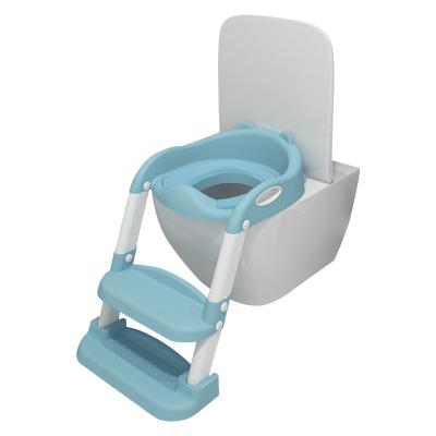 China Easy Install Wholesale Adjustable Foldable Kids Potty Toilet Seat Infant Child Toilet Training Potty Training With Step Stool Ladder for sale