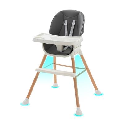 China Safety Comfortable Baby Dining Chair Multifunctional Food Feeding Adjustable Beech Baby Dining Chair Highchair Baby Umpire Chairs for sale