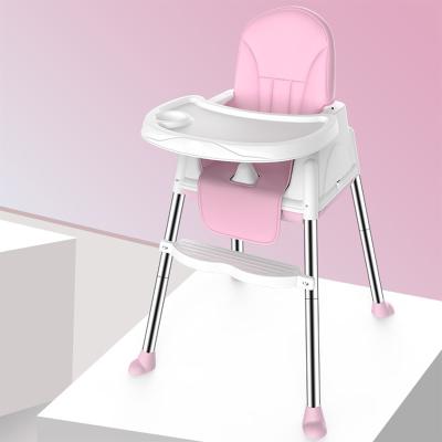 China Safety Comfortable Baby Dining Chair Portable Pink Baby Dining Chair Kids Feeding Chair Baby Referee Chair With Table for sale