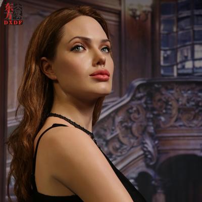 China Resin Animation Hollywood Star Silicone Wax Figure Sculpture For Angelina Jolie for sale