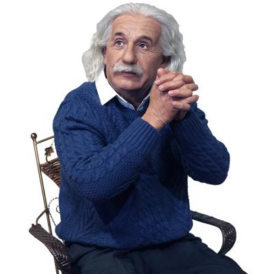 China Tourist Attraction Albert Einstein Master Life Size Silicone Wax Figure for sale