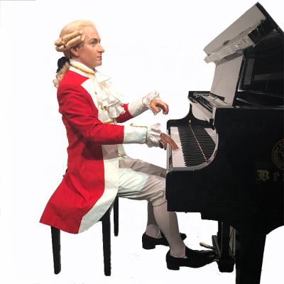 China Realistic Celebrities Mozart Waxworks Life Size Silicone Wax Museum Quality for sale