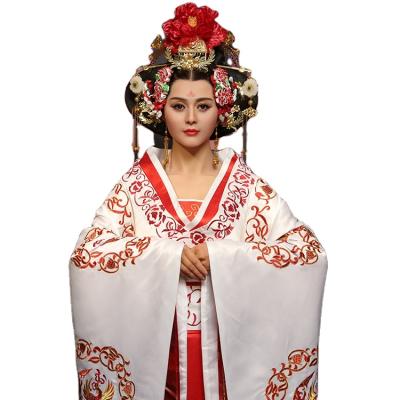 China Full Size Silicone Ancient People Emperor Wax Statues For Sale for sale