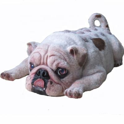 China China Simulation Animals Figures Life Size Pug Dog Silicone Sculptures for sale