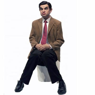 China Europe Museum Design for Interactive Mr. Bean Funny Wax Games Statue for sale