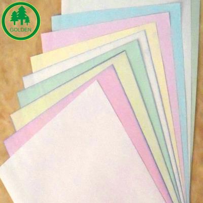 China 100% wood pulp good quality 50~60g NCR 4 ply carbonless paper printing carbonless paper in sheet for sale