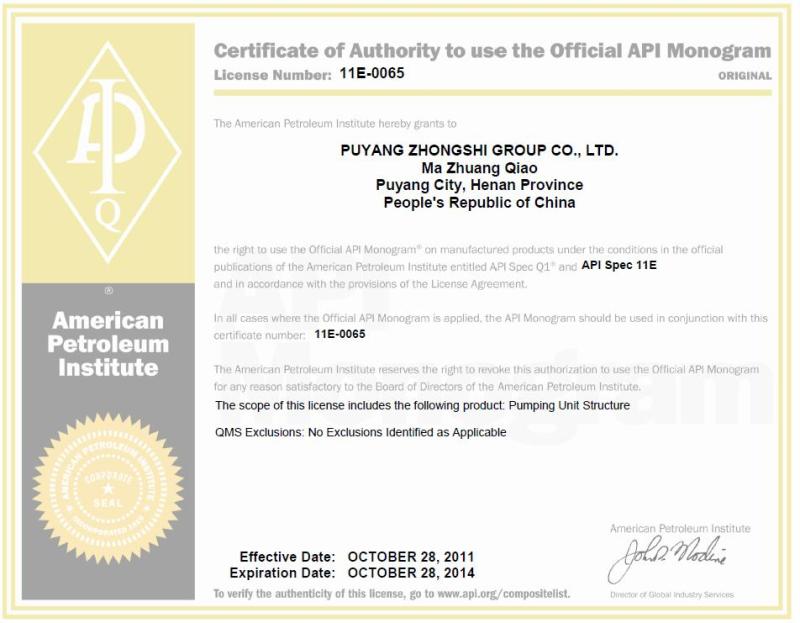 API - Puyang Zhongshi Group Co.,ltd