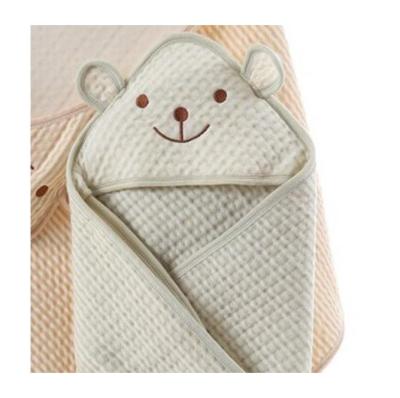 China Anti-static Natural Colorful Cotton Baby Blanket Wrap Hoody Blanket for sale