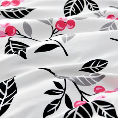 China Anti Pill INVENTORY Cherry And Sheet Pattern Fabric 100% COTTON for sale