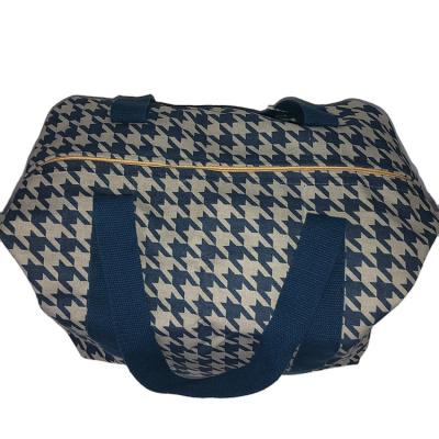 China Factory Direct Sale Lowest Price Houndstooth Duffle Bag Universal Canvas Tote Bags for sale