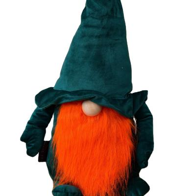 China Cheap Large Size Home Decoration Halloween Gnome Plush Toy Sitting Door Stopper Gnome for sale