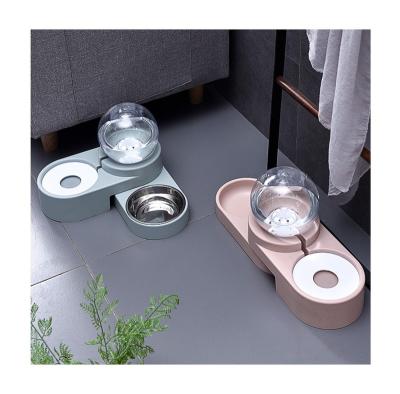 China Supcon PP PlastucCustom Auto Height High Dog Bowls Dog Bowls Double Dog Water Bowl for sale