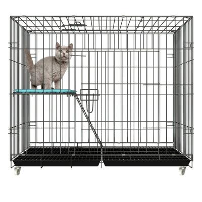 China Viable With Large Capacity Stable Bottom Plastic Cat Cage Carrier Cage Breeding Cat 3 Layer Cat Cage For Sale for sale