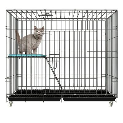 China 3 Layers Indoor Sustainable Large Cat Cage Breathable Easy Clean Pet Cage Cat Breeding Cages With Tray for sale