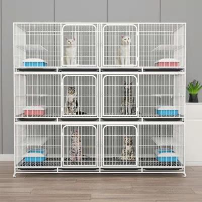 China Breathable Multi Storey Multi Size Stackable Steel Wire Cat Cage Dog Kennel For Breeding for sale