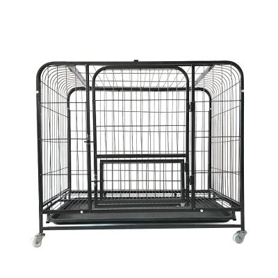 China Supcon Dog Cage Custom Square Tube Viable Dog Cage Heavy Duty Metal Dog Crate With Wheels for sale