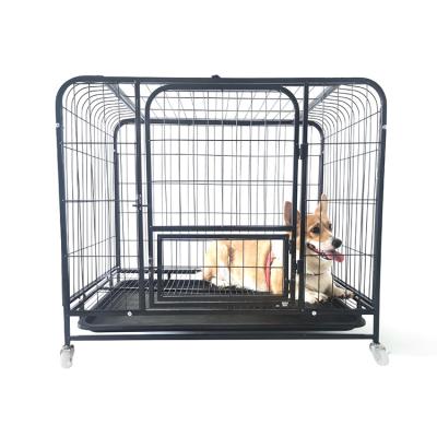 China Breathable Custom Quality Large Indoor Dog Crates Heavy Duty Dog Crates Square Tube Dog Houses With Wheels for sale