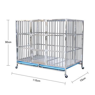 China 2022 Durable Stainless Steel Large Dog Cage Cage Heavy Duty Folding Dog Kennel Dog Kennel Cage Viable for sale