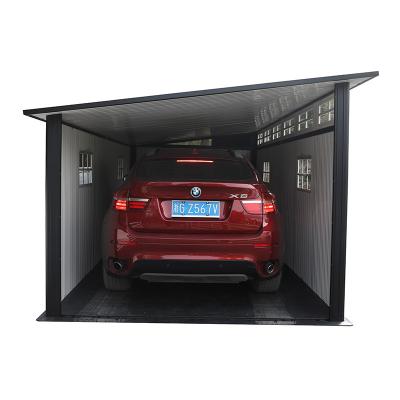 China Kinying Brand Car Storage Vehicle Garages Waterproof Fire Retardant Auto Modular Awnings Single Car Parking Shed for sale