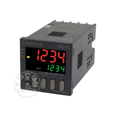 China TMC7X TMCON 4 Digit 48*48mm Panel LCD Display Electronics Industrial Digital Preset Counter For NPN PNP Sensor 48*48mm for sale