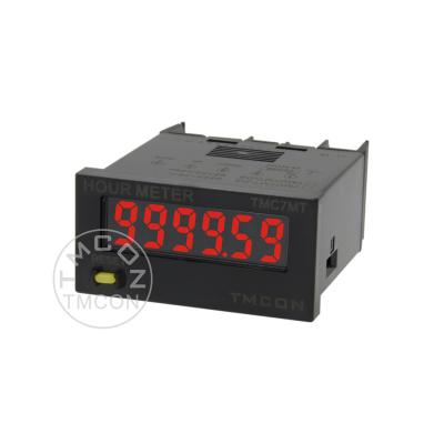 China TMC7MT Industrial Panel 24*48mm Industrial Electronic Digital Small Cumulative Time Hour Counter Meter With LED Backlit LCD Display for sale