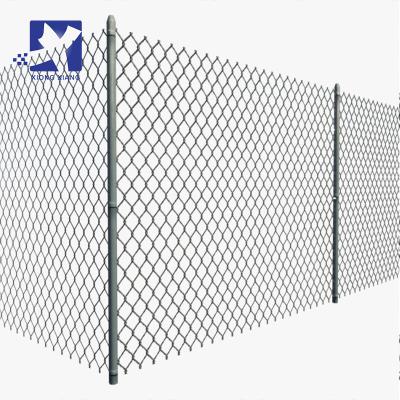 China 6ft 8ft Wholesale Used Chain Link Fence Easily Assembled Galvanized PVC Coated Chain Link Pipe Fence for sale