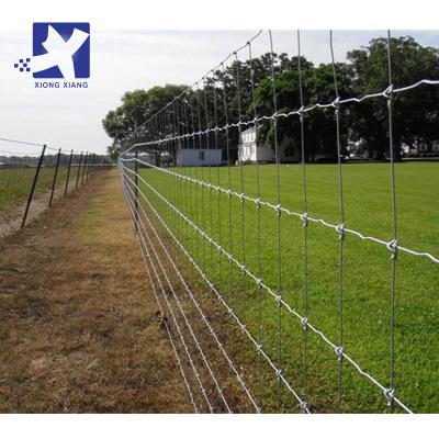 China Hot Sale 2mm Galvanized Iron Wire Mesh Rolls Grassland Field Fence Hinge Joint Field Fence Easily Assembled for sale