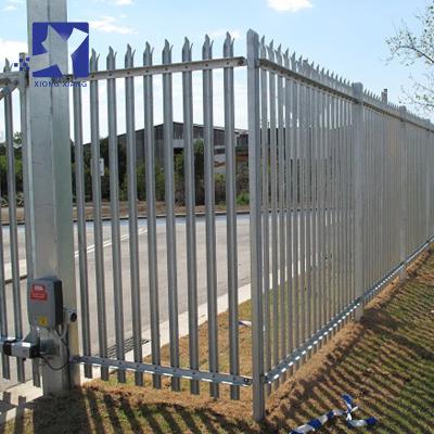 China Chinese Low Price Easily Assembled Black Powder Coated Steel Industry Area And Railway Safety Palisade Fence for sale