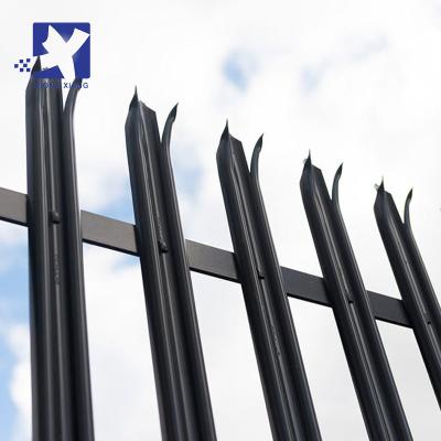 China Easily Assembled High Standard Galvanized Wrought Iron Single / Triple Point Fence Panels Palisade Fence for sale