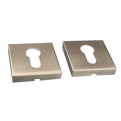 China Modern Popular Satin Stainless steel 304 square key escutcheon for sale