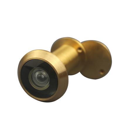 China Modern Brushed gold Clear lens 200 degree version brass peephole door viewer for sale