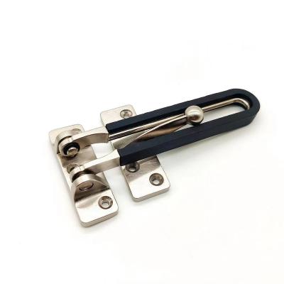 China Modern Durable Hotel/ home security Zinc alloy latch door guard with leather for sale