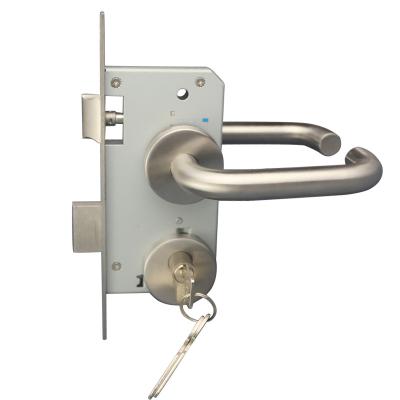 China Stainless Steel 304 Industrial fire door Stainless steel 304 door lock with lever handle and key for sale