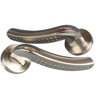 China Modern Thread rose& key escutcheon Stainless steel 304 Satin& Polish feature door lever handle for sale