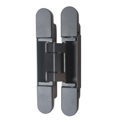 China Modern 40Kg/ 80Kg/ 120Kg  Black powder coating three direction adjustable conecaled door hinge for invisible fitting decoration for sale