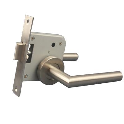 China Passage door Passage application Tubular fire rated L type tubular lever handle Stainless steel 304 interior door lock for sale