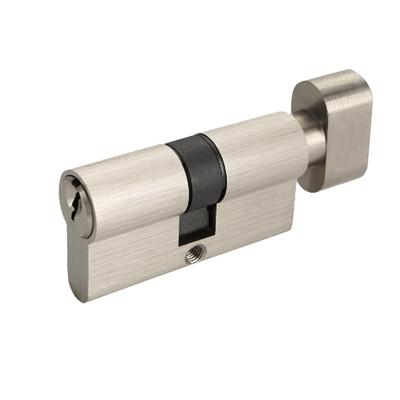 China Brass 6 Pin high security full brass material European tumbturn& key brass door lock cylinder for sale