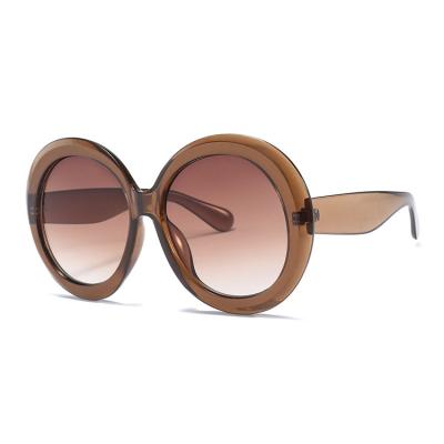 China Hot Sale Fashion Round Round Oversized Designer Luxury Women Sunglasses UV400 Brand Sun Glass Frame Shades for sale