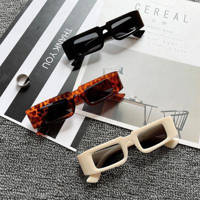 China Fashionable Square Candy Color Popular Square Frame Small Shading Sunglasses for sale