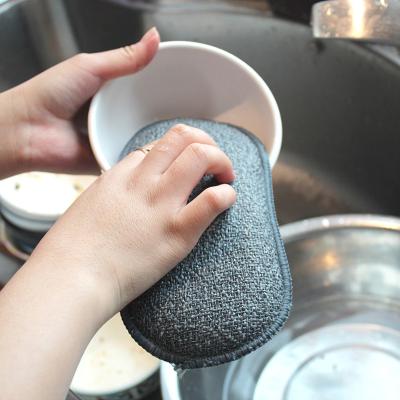 China Good Stocked Selling Super High Absorbent Kitchen Dish Wash Microfiber Cleaning Sponge Cloth for sale